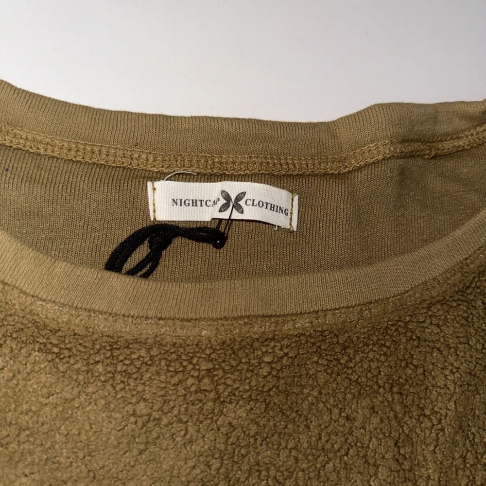 NIGHTCAP FREE PEOPLE “SHERPA” COZY SWEATSHIRT LOUNGEWEAR TRAVEL ACTIVE TOP M - Picture 6 of 8